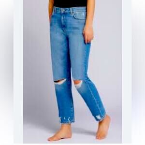 Current Elliot The Boyfriend Original Fit Distressed Straight Leg Jeans NWT 26